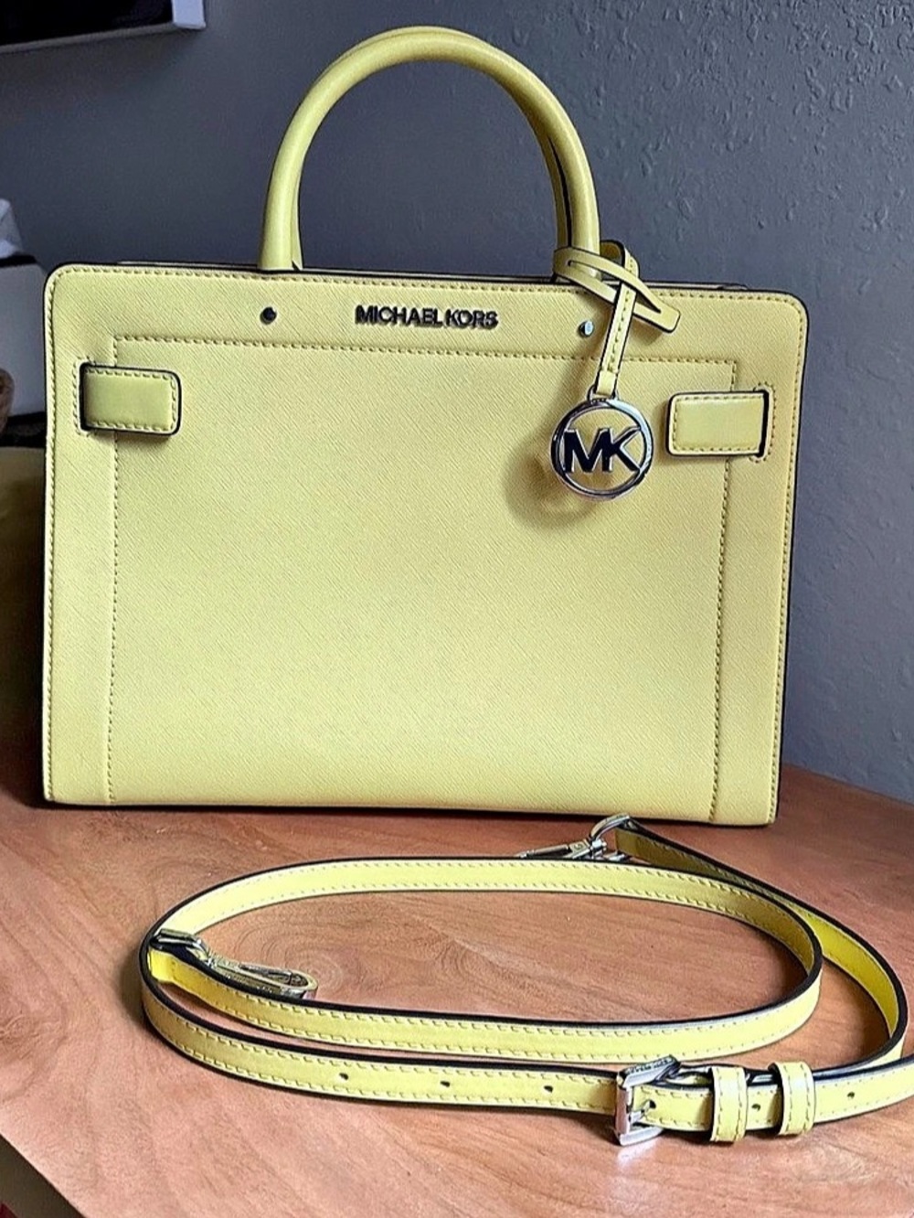 Michael Kors Rayne Medium EW Satchel Yellow